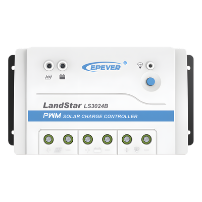 Controlador de Carga Solar PWM / 30 A / 12/24 VCC Auto / RS-485 / Baterías Gel-AGM-Selladas / Parámetros Configurables