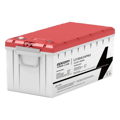 Batería LiFePO4 / 2.56 kWh / 25.6V / 100 Ah / BMS Integrado / IP65 / Comunicación RS485 y CAN