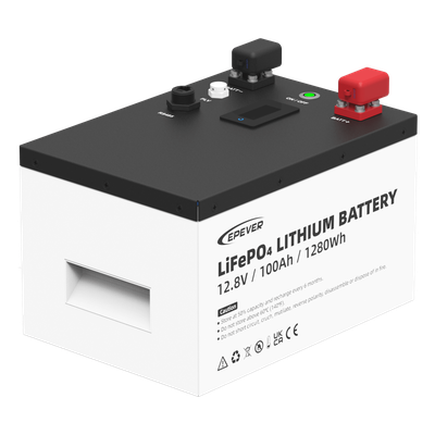 Batería LiFePO4 / 12.8 Vcc / 100 Ah / 1.28 kWh / 6000 Ciclos / IP65 / Pantalla LCD