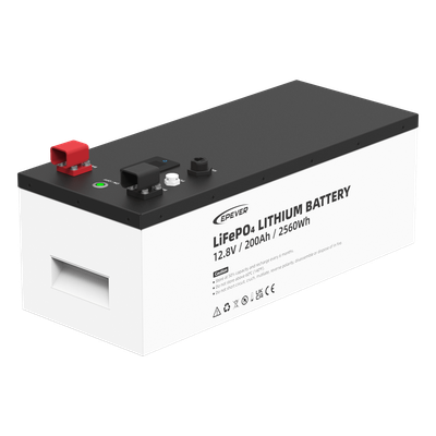 Batería de Litio LiFePO4 / 12.8 Vcc / 200 Ah / 2.56 kWh / LCD Local / Serie 4 Unidades