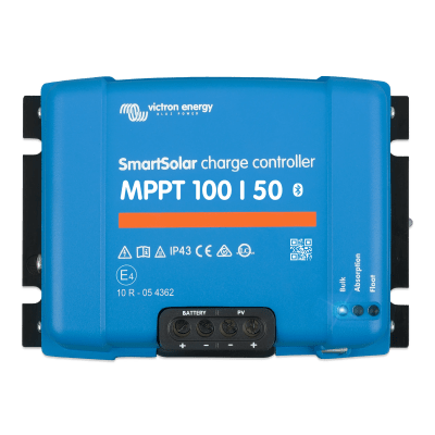Controlador de Carga Solar MPPT / 50A / 100V PV / 12-24V Auto / IP43 / Sin Ventilador / Bluetooth Integrado