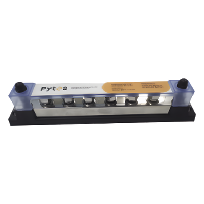 Bloque de Terminales / 6 Líneas / 600 A / 52 VDC o 300 VAC / Cobre Estañado 8x25 mm / IP con Cubierta
